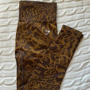 Gymshark Brown Leopard Print Leggings